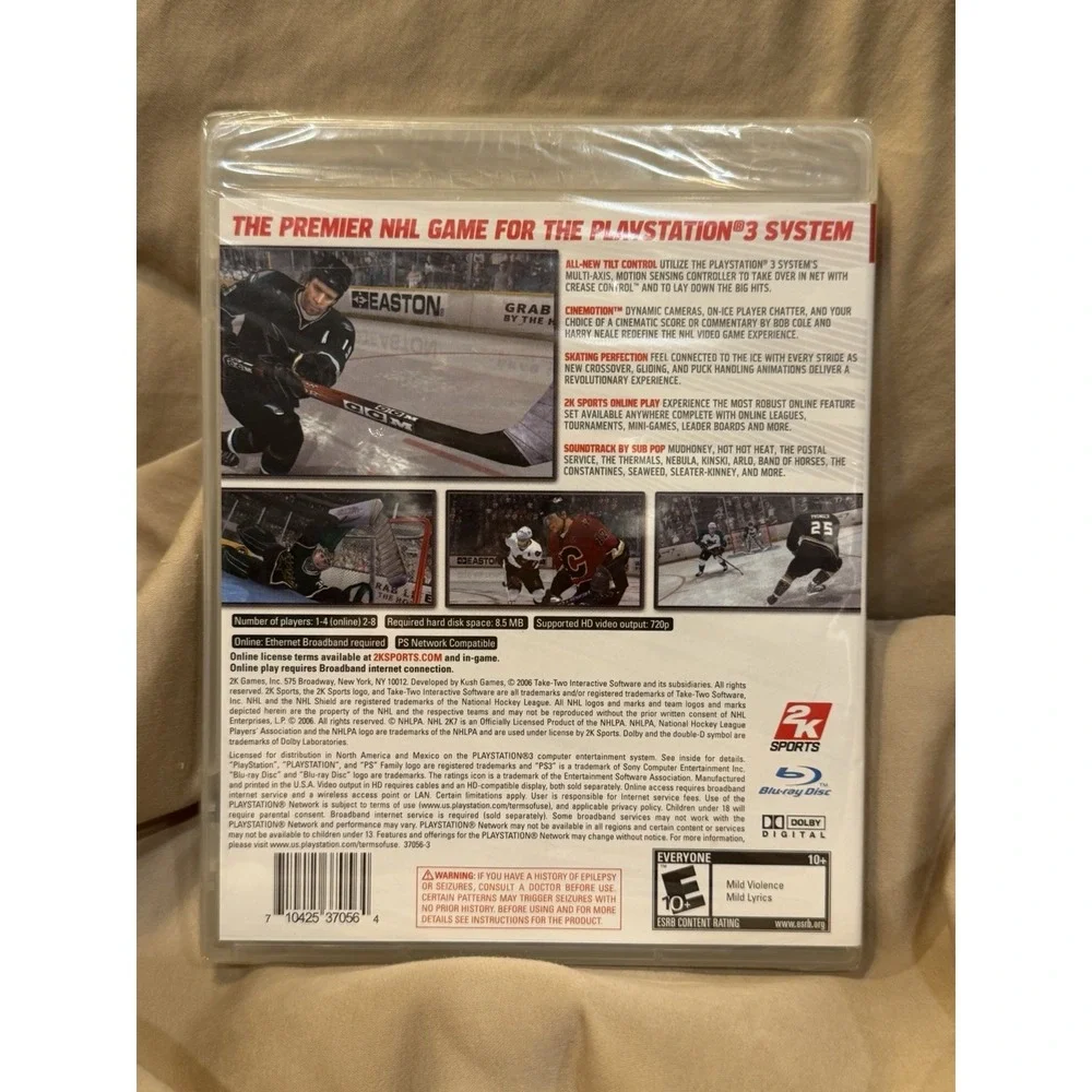 2K Sports NHL 2K7 PlayStation 3 Hockey Game with Case and Manual Factory Sealed